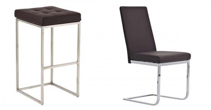 muebles minimalistas taburete y silla