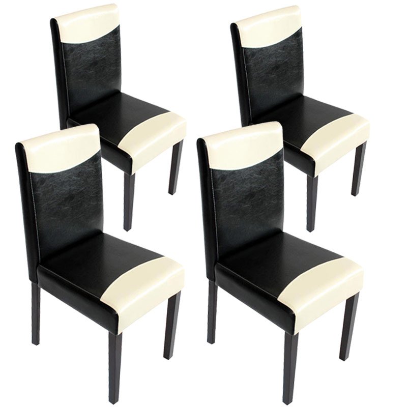 Lote 4 sillas de comedor litau, precioso diseño, polipiel negro ... Diseño comedor Sillas