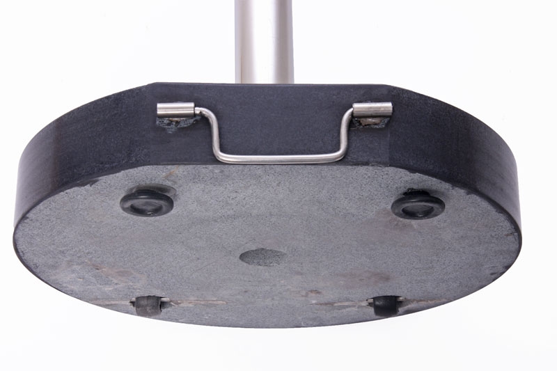 Soporte de sombrilla con ruedas en color negro, 30 kg - Soporte para