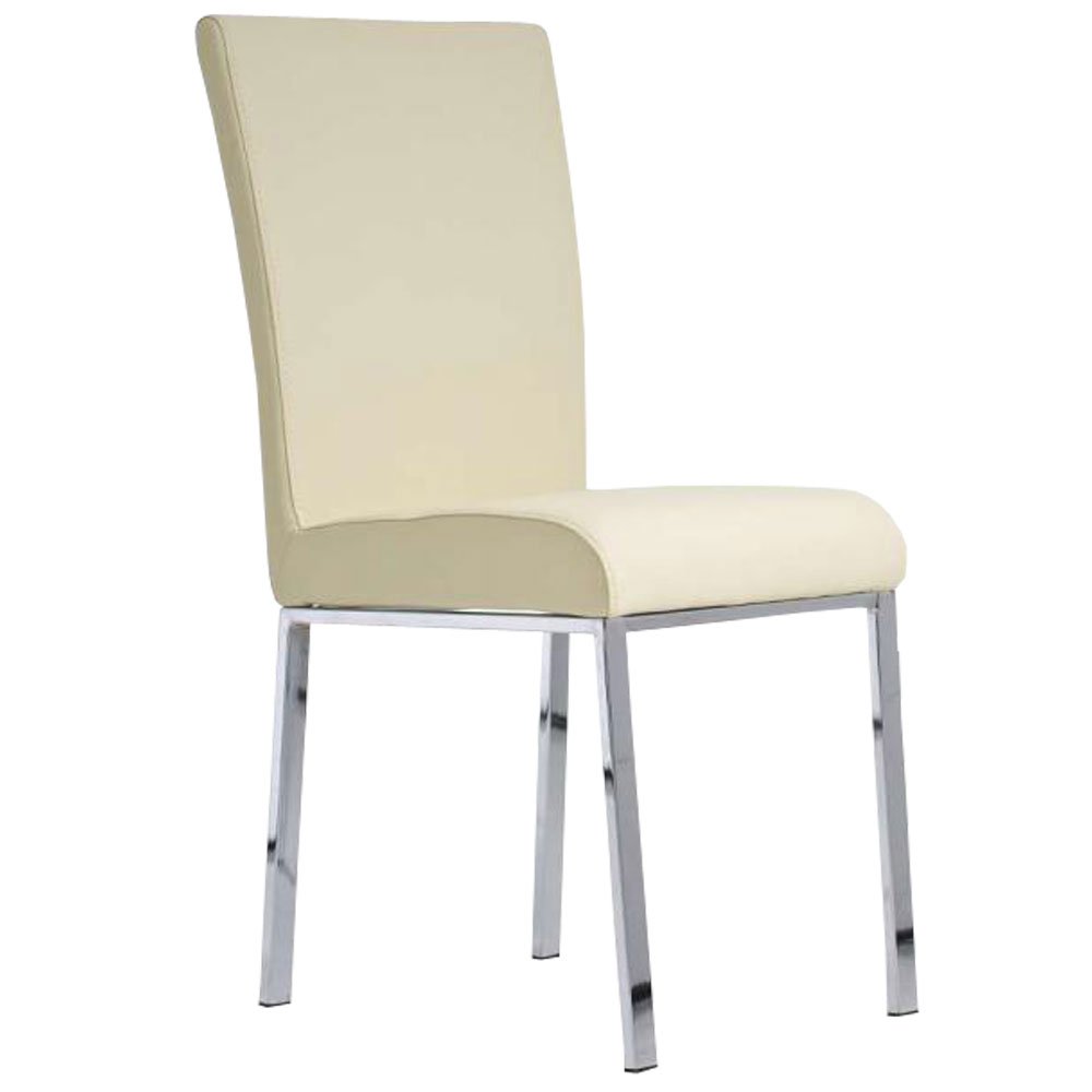 Silla de comedor o cocina C08 en polipiel crema - Homy.es
