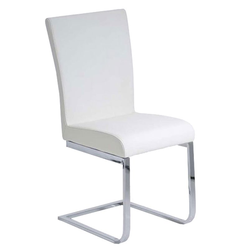 Silla de comedor C04 en polipiel color crema - Homy.es Silla de comedor C04 en polipiel color crema - Homy.es