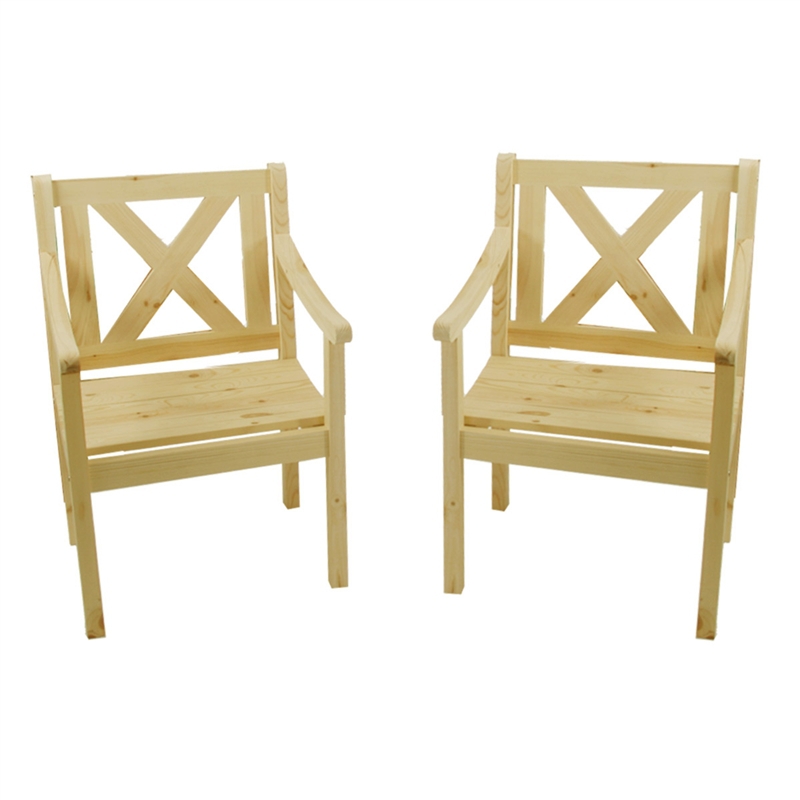 Set 2 Sillas de Jardín con reposabrazos Copenhaguen - Homy.es