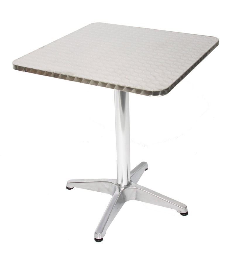 Mesa en Aluminio M28, rectangular, resistente a la intemperie, dimensiones 60 cm