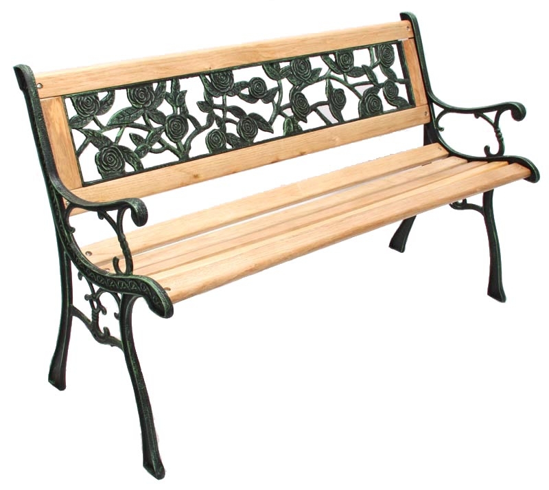 Banco de Jardín AMADORA, dimensiones 126x55x74cm, en hierro fundido