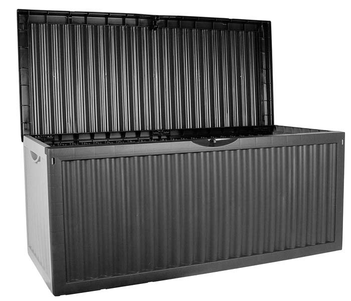 Caja para almacenaje jardín color antracita, 120x52x54cm - Homy.es