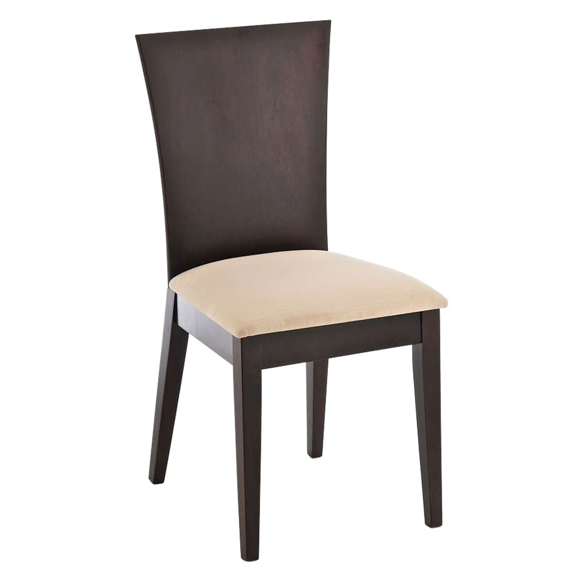 Silla de Comedor en Madera C41, color cappuccino/arena Homy.es