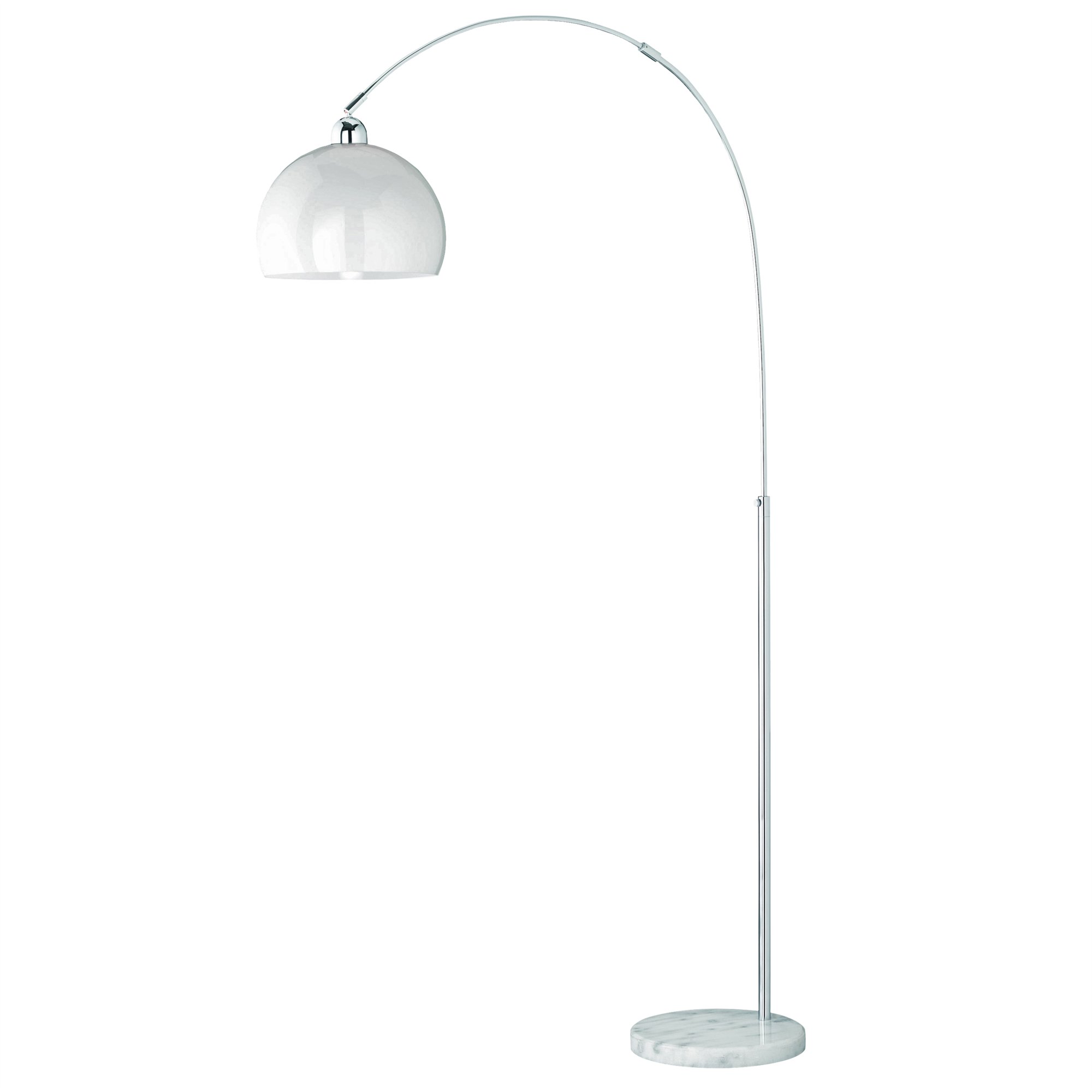 Lámpara de pie Altura Ajustable 150 - 210 cm, Pantalla 30 cm, Base Marmol Real, Cuerpo metálico.
