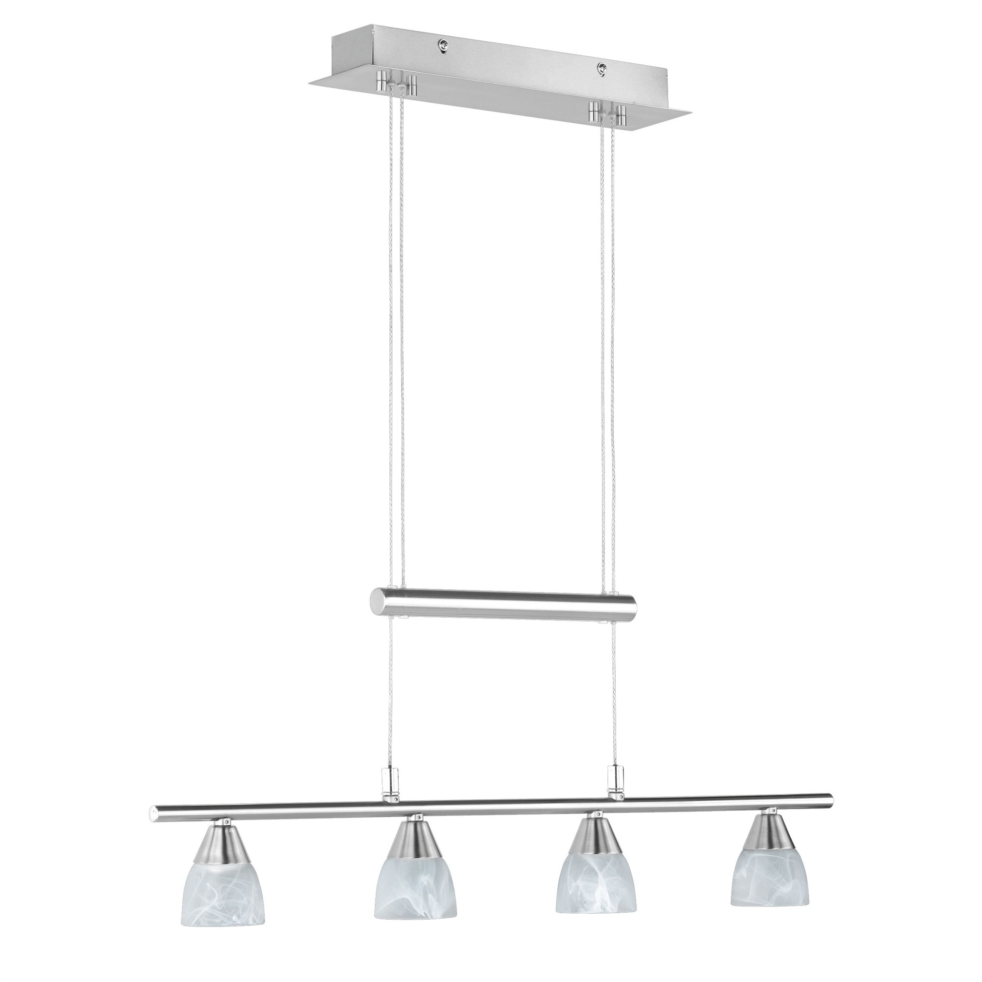 Lámpara de techo colgante con 7 apliques luz, en cromo Homy.es