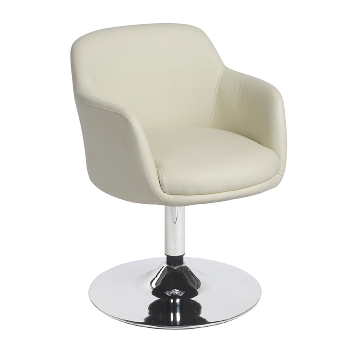 Silla de comedor MARINGA, base metálica giratoria, comodos reposabrazos