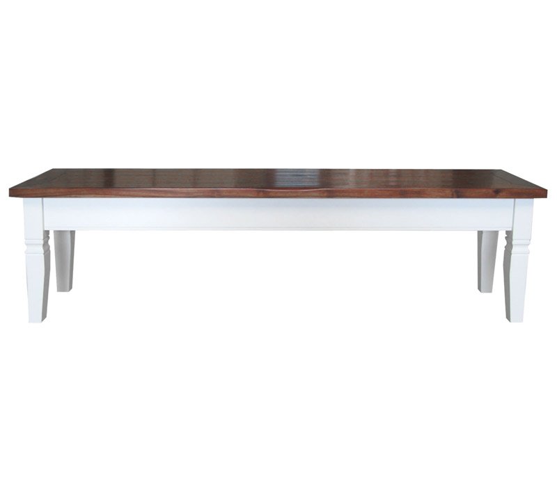 Asiento comedor banco de madera banco S03 160x38x45cm Acacia blanco