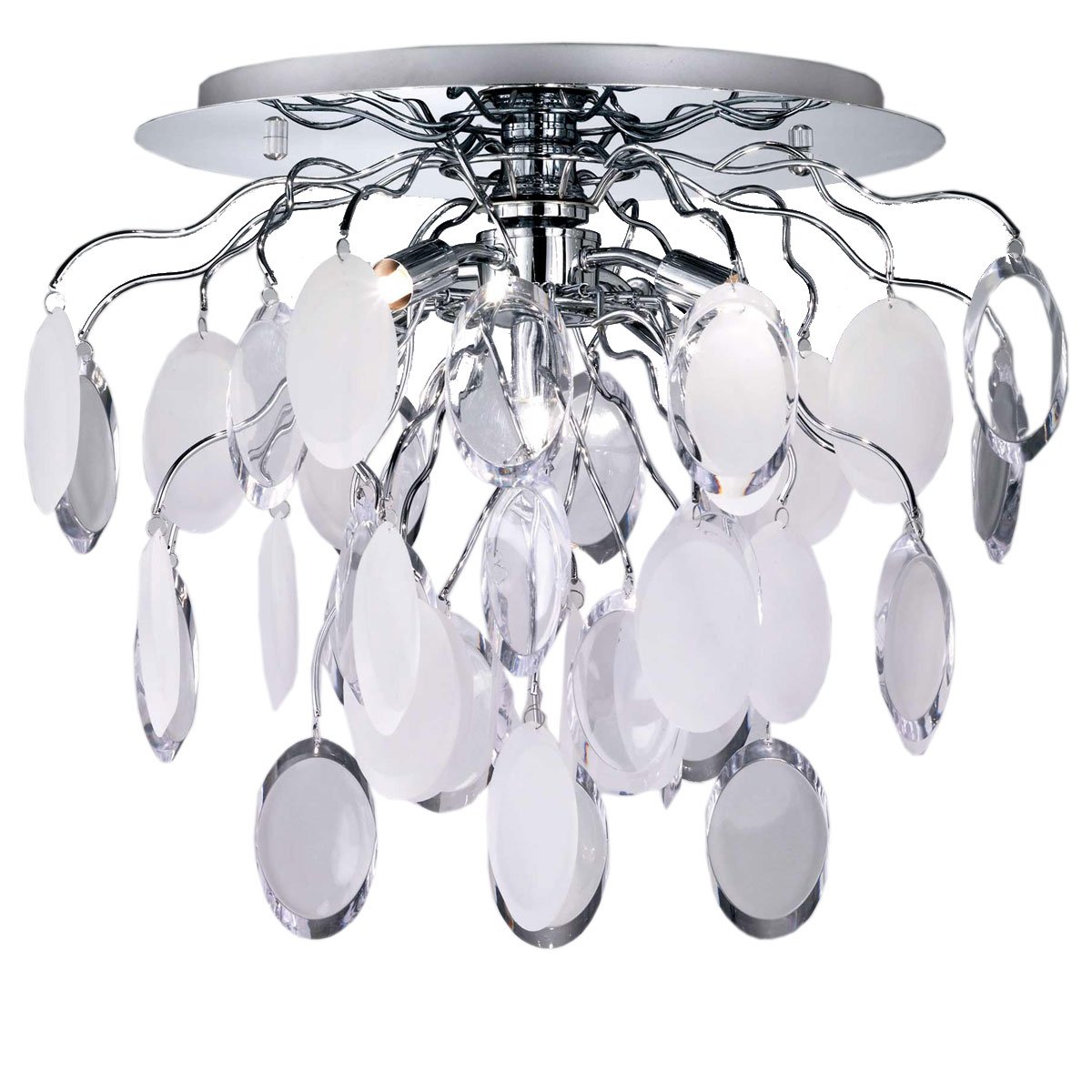 Lámpara de techo trío ECO, en cromo, blanco - Homy.es