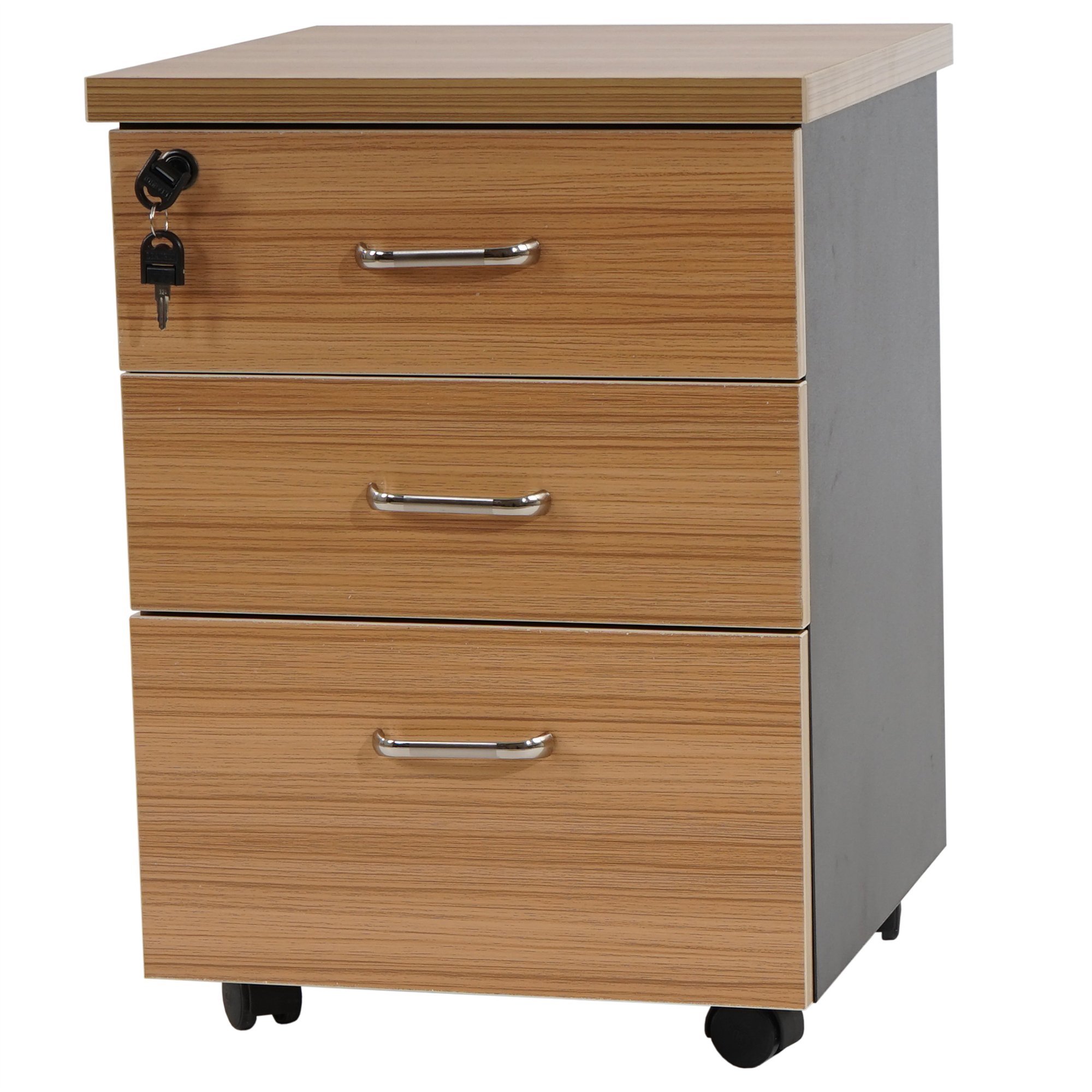 Archivador con ruedas VANCOUVER, color haya - Homy.es