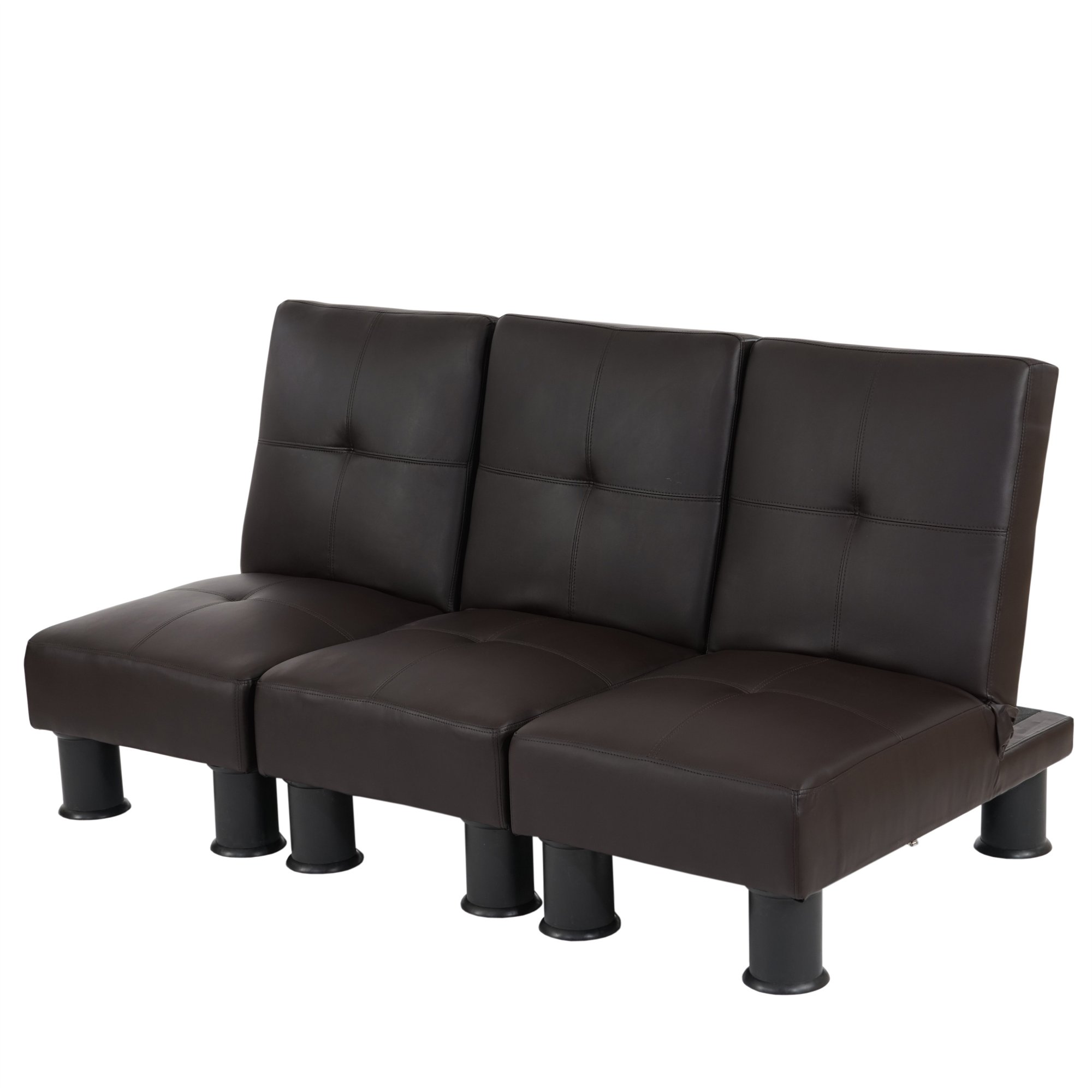 Lote 3 modulos Sofa Cama MELBOURNE II en Piel color marrón Homy.es