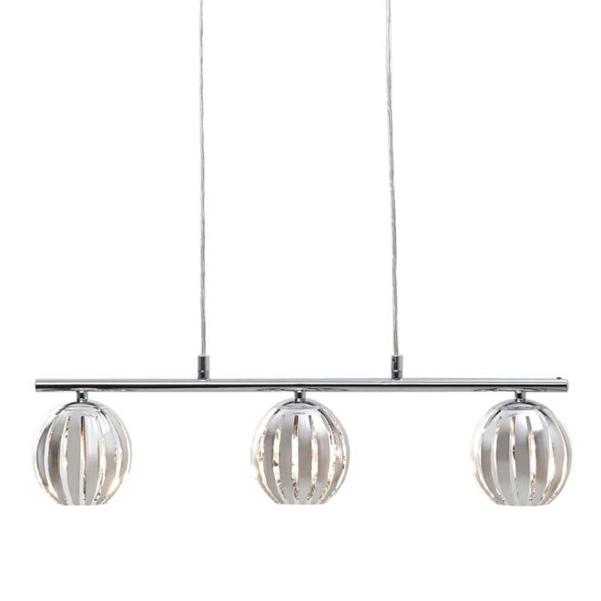 Lámpara de Techo colgante cromada con 3 apliques Homy.es