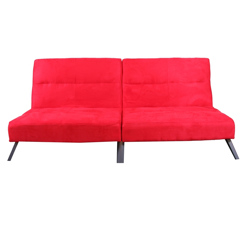 SofáCama de 3 plazas DARWIN en microfibra color roja Homy.es