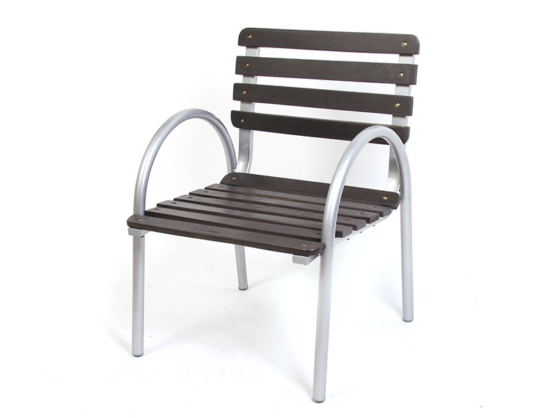 Silla de jardín SEVILLA estructura metálica, gris - Homy.es