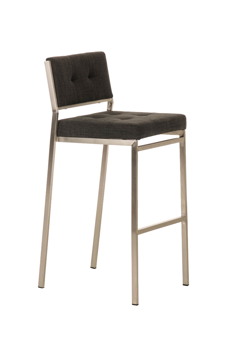 Taburete de Bar o Cocina ELENA PLUS, estructura en acero inoxidable