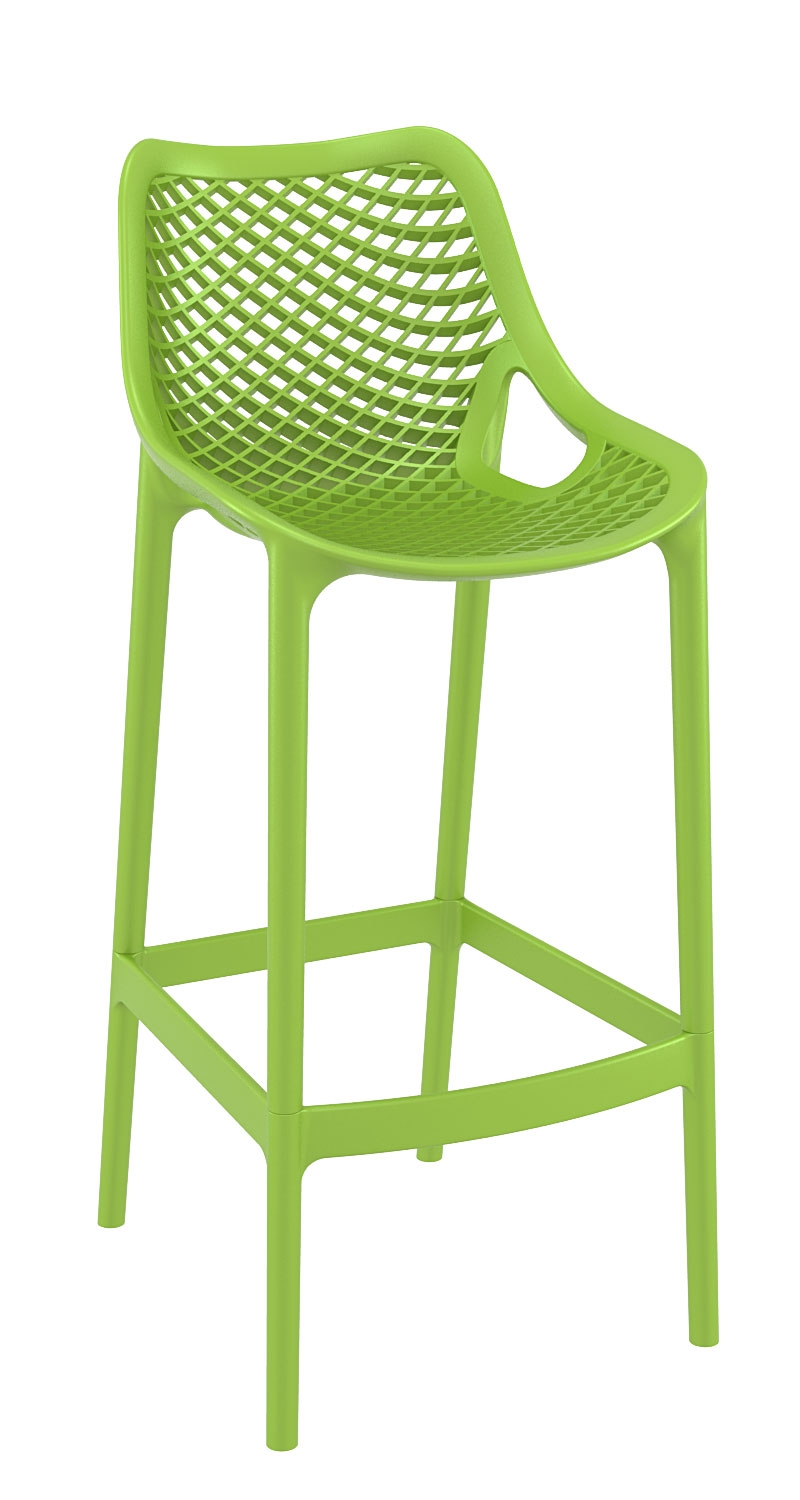 Taburete de Diseño DANIELA, perfecto para exteriores, fabricado en polipropileno color verde
