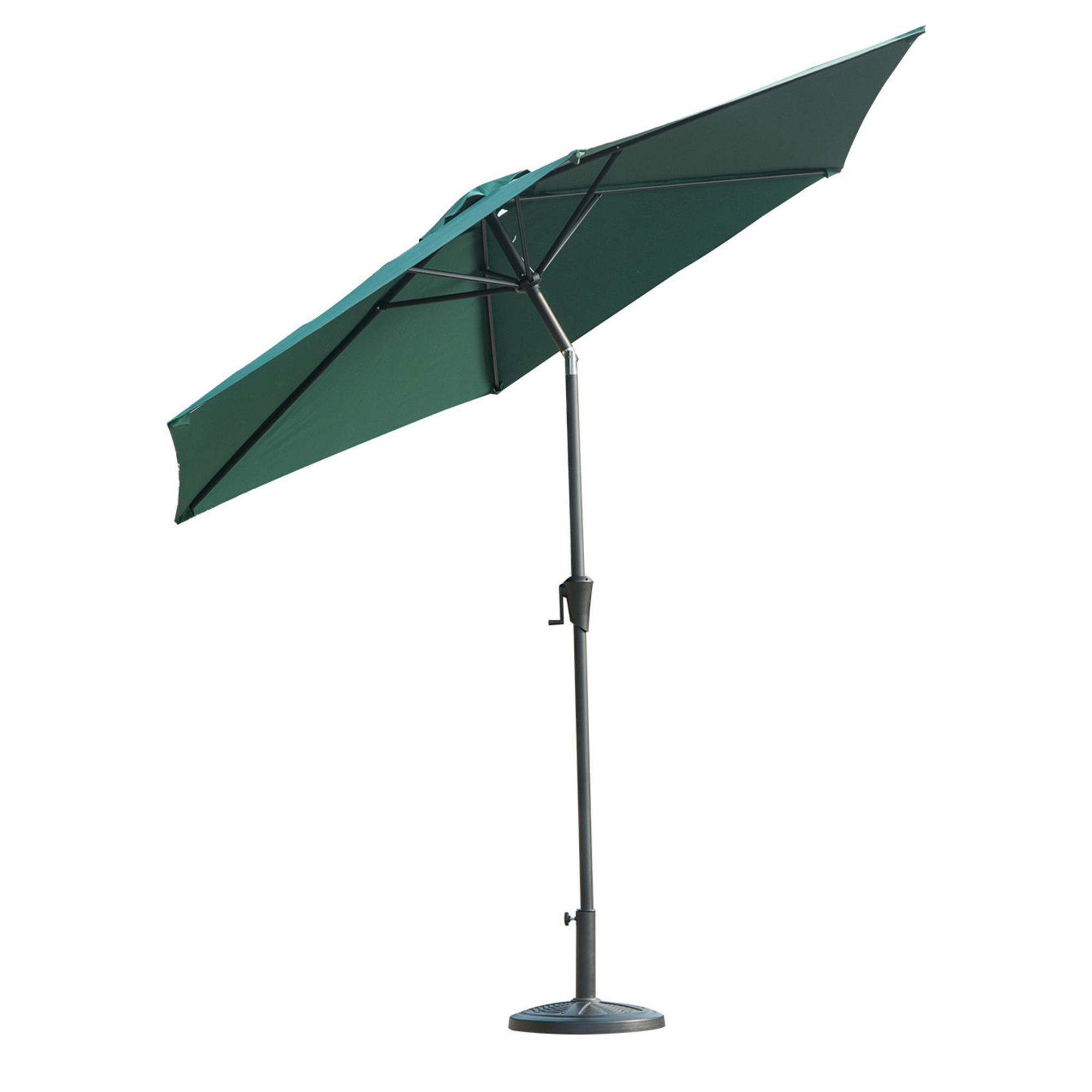 Sombrilla AXEL 2,7m diámetro, aluminio, tela color verde - Homy.es