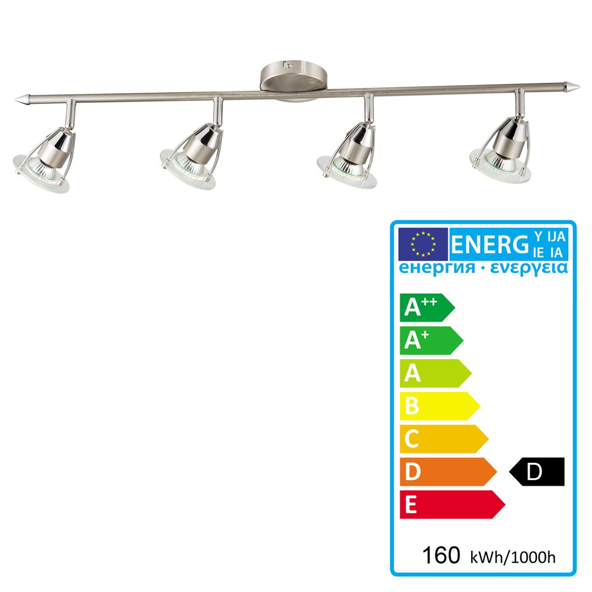 Luz Iluminación para techo con 4 lámparas ECO LED pivotantes - Homy.es