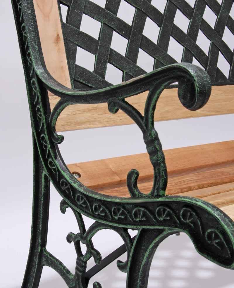 Banco de Jardín LOURES, dimensiones 126x55x78cm, en hierro fundido