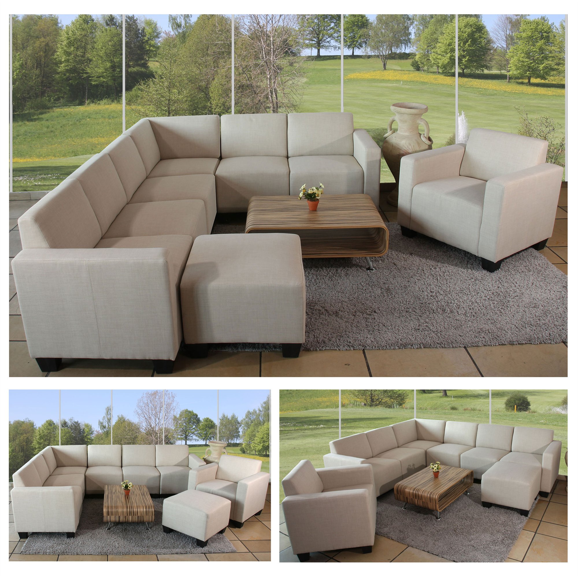  Sofa  Modular  LYON en 6 piezas 1 Sill n auxiliar 