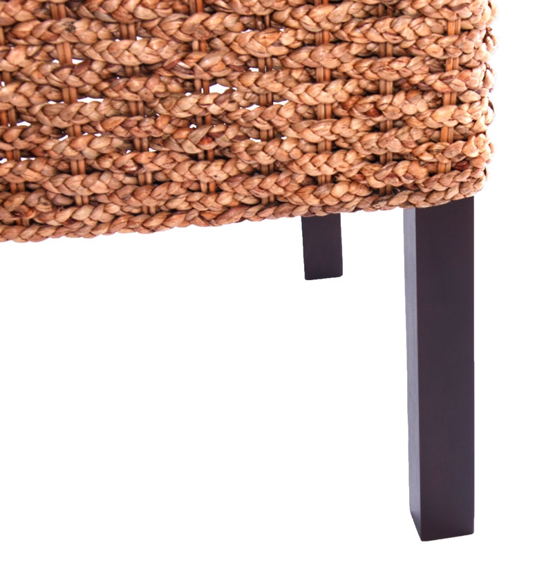 Lote 4 Sillas de comedor SABANA, en Mimbre y Madera, color marrrón