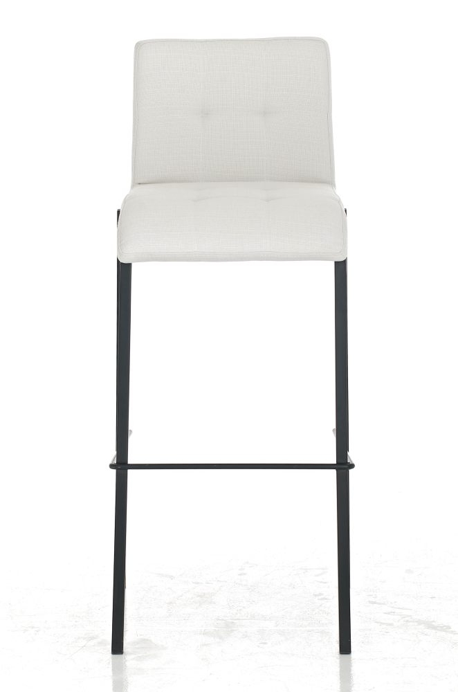 Taburete de Cocina o Bar MARTINA Tela, estructura metálica en negro