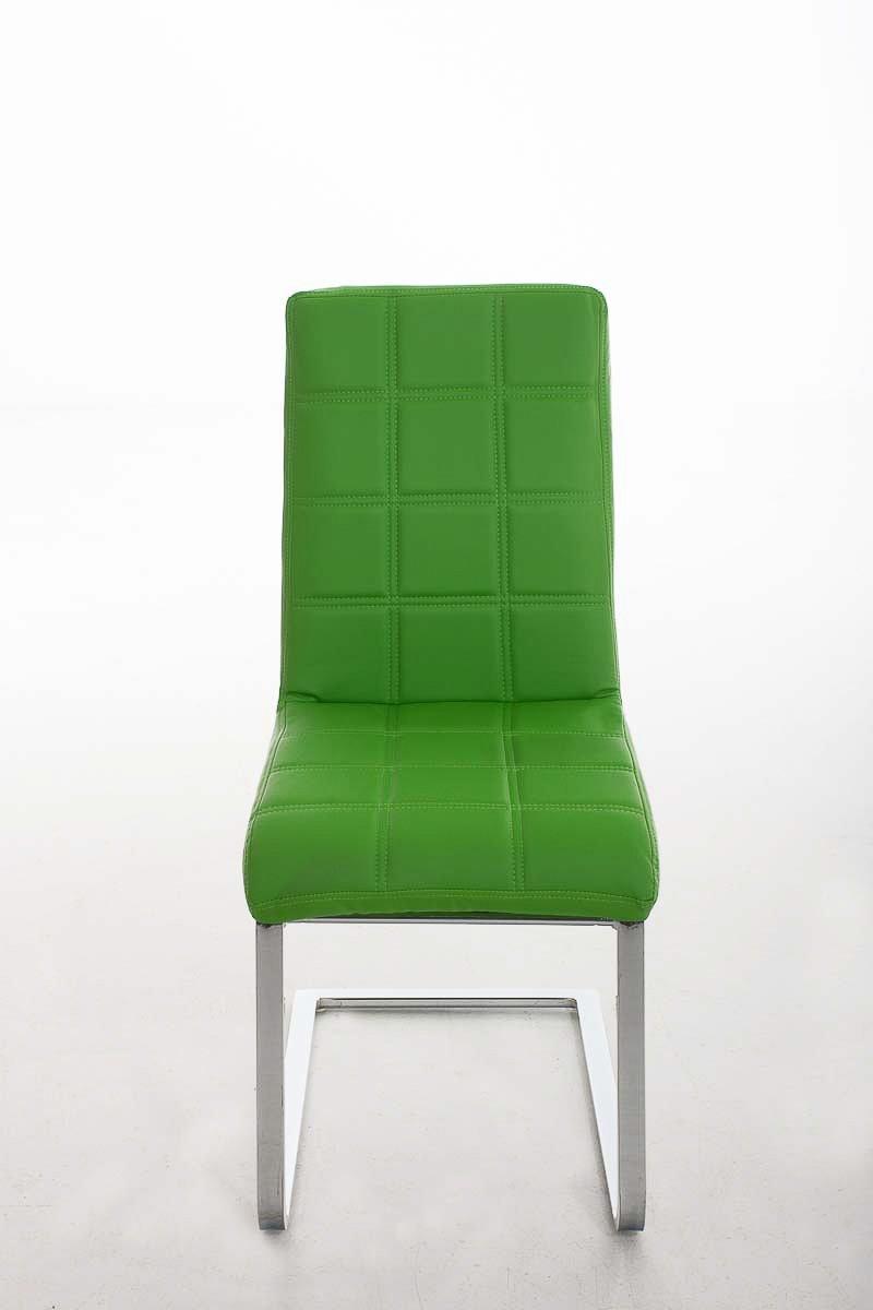 Lote 4 Sillas de Comedor o Cocina BIELSA, diseño exclusivo, piel verde