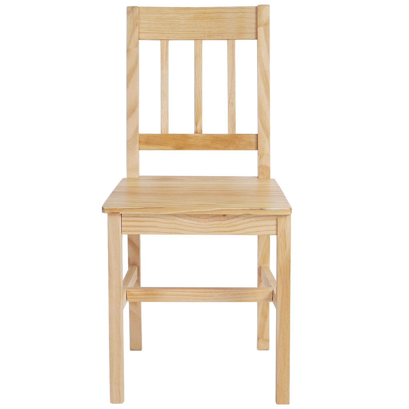 Lote 2 Sillas de Cocina o Comedor NERJA en marrón haya - Homy.es