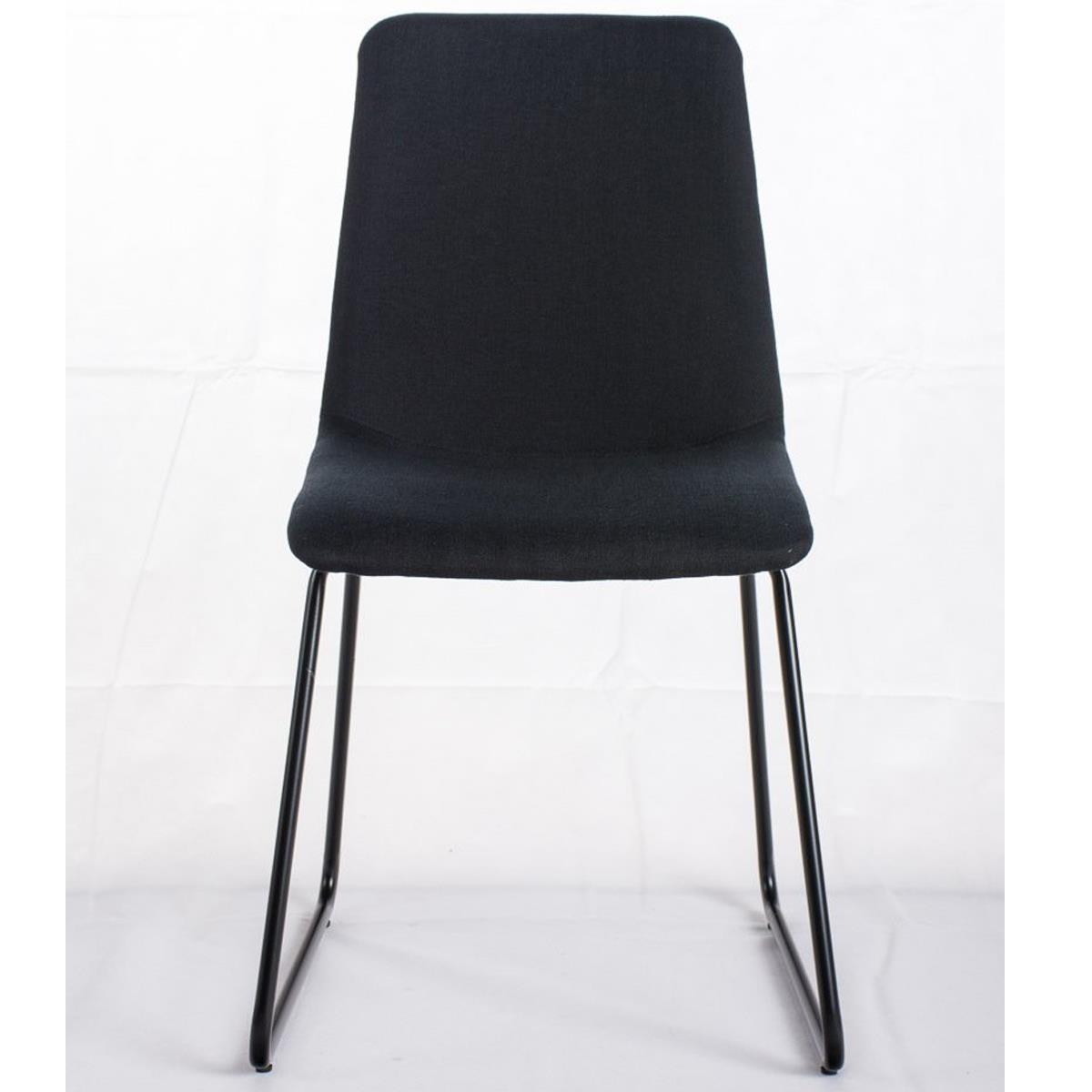 Silla de Comedor MARINA, Color Negro y Patas Metálicas Negras - Homy.es