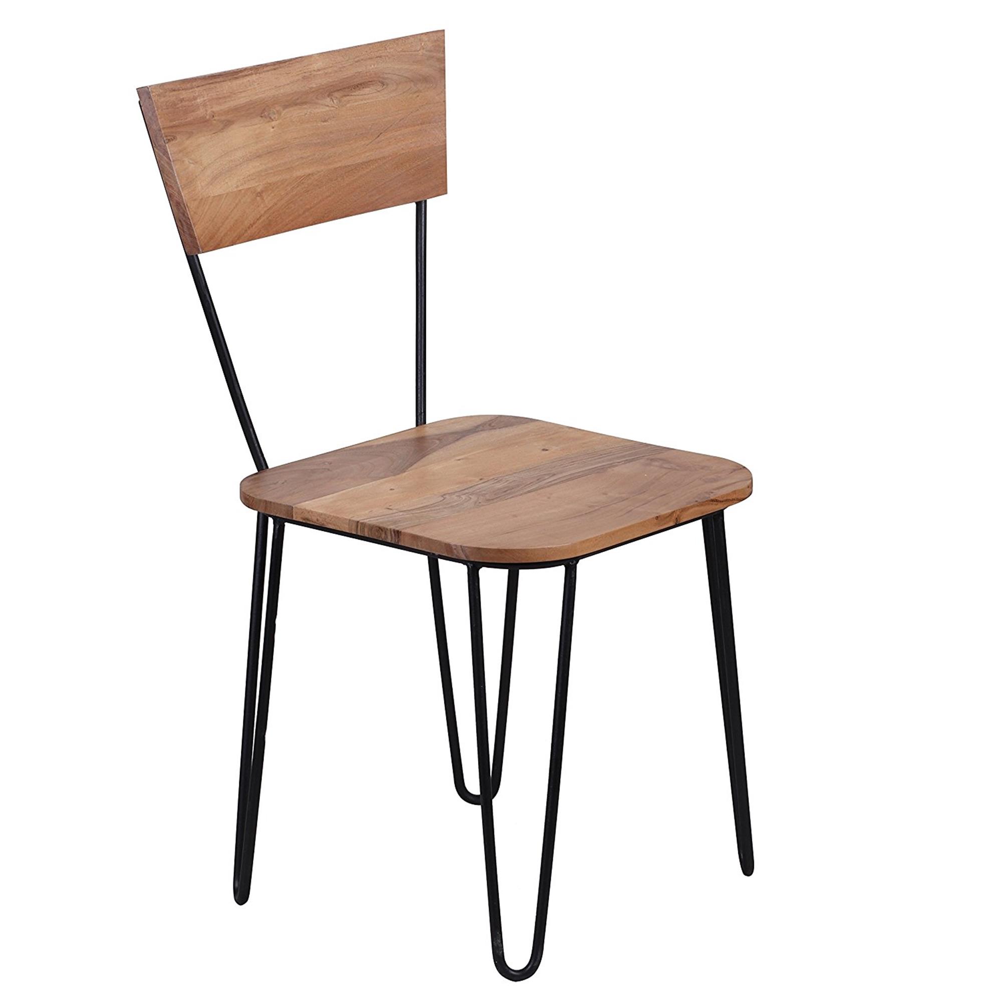 Conjunto 2 Sillas de Comedor OLVERA, madera de acacia - Homy.es