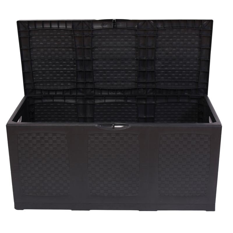 Caja para almacenaje jardín color antracita, 120x50x60cm - Homy.es