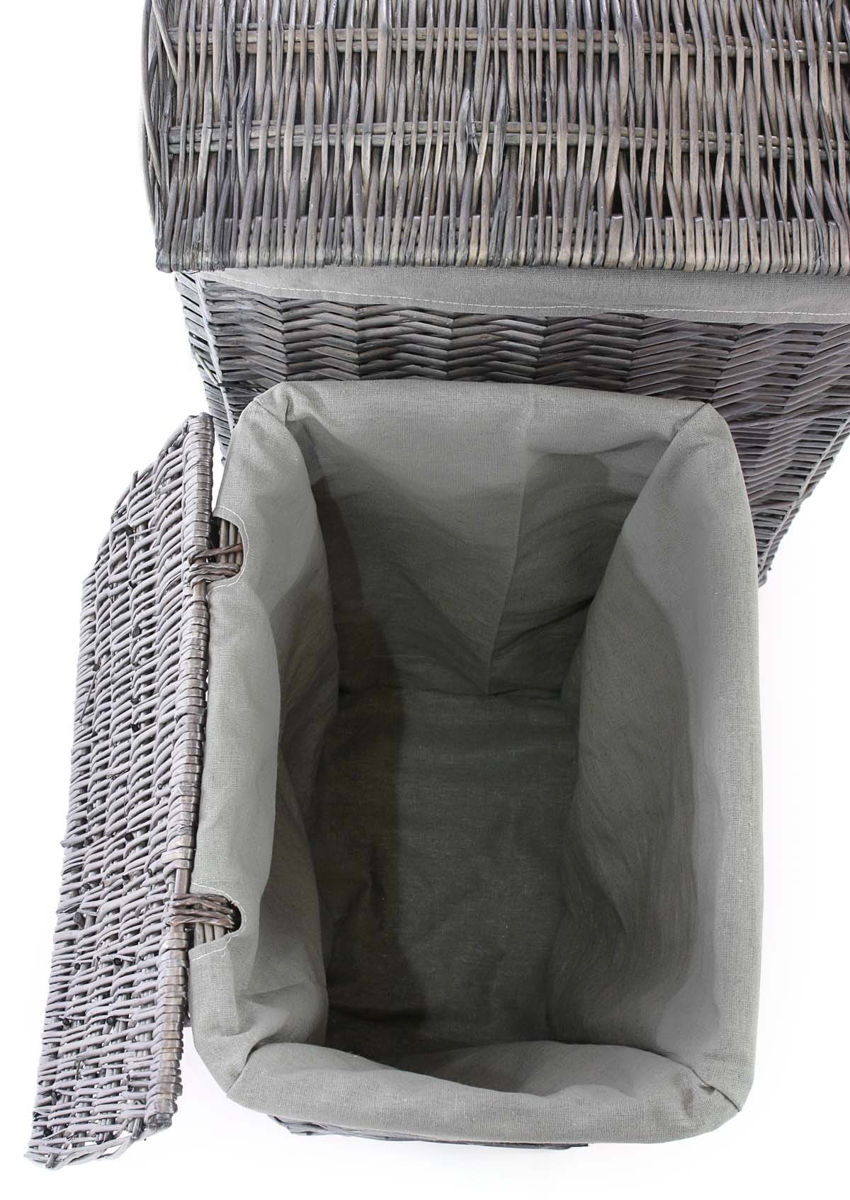 Juego de 2 cestas para la ropa en Mimbre , Altura 57/49 cm - Homy.es