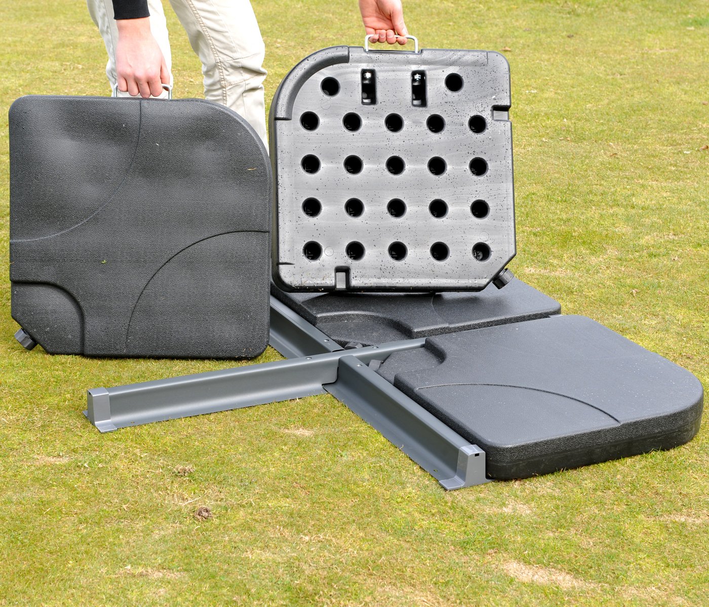 Soporte para sombrilla Lateral con Unión Universal en cruz - Soporte