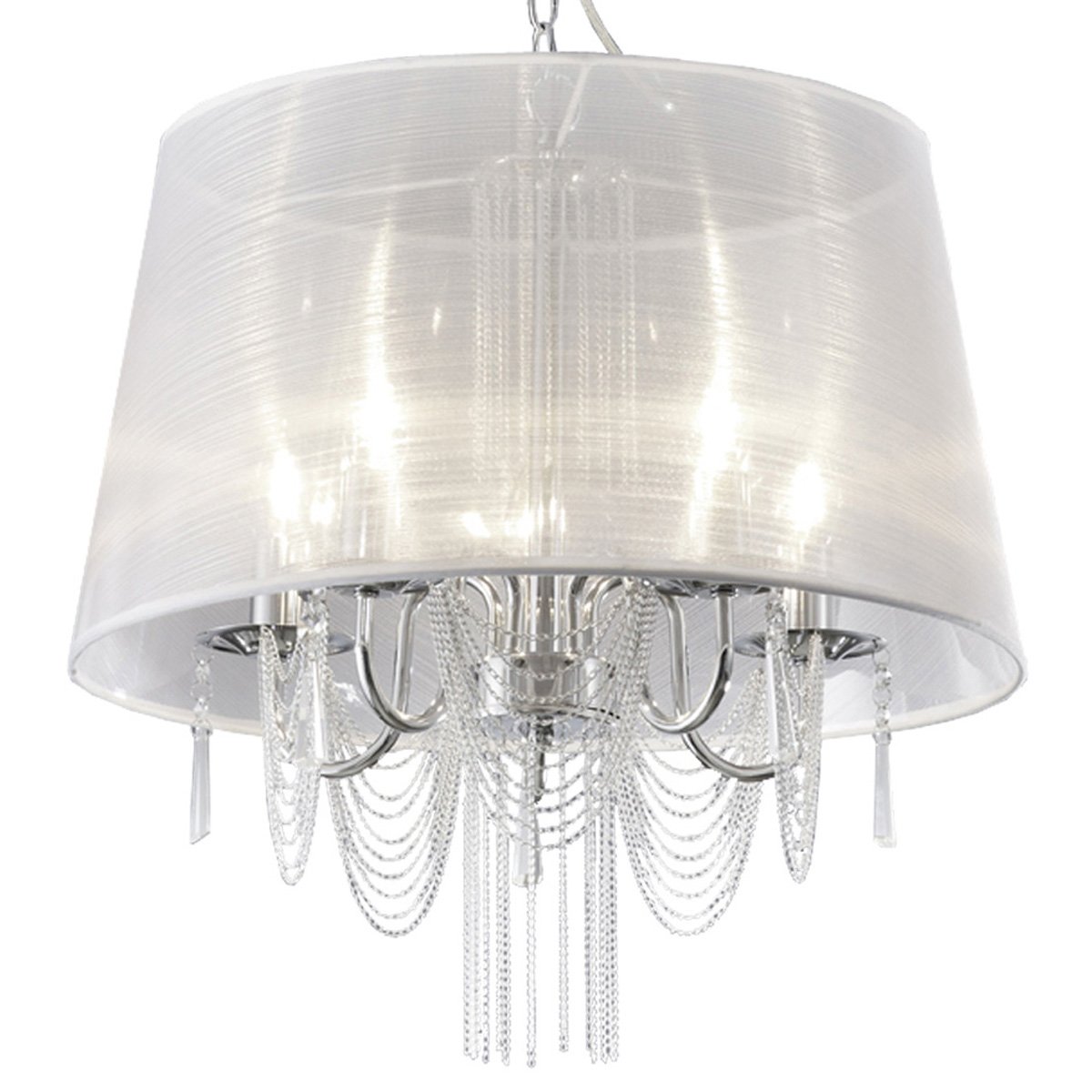 Lámpara de techo colgante ACRYL para 5 bombillas, en blanco Homy.es