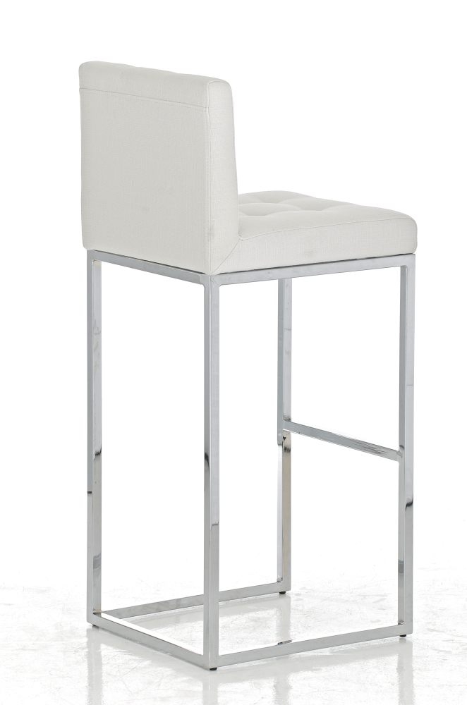 Taburete de Bar INES en Tela, metal cromado, asiento y ...