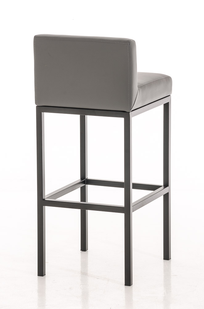 Taburete para Bar LUCIUS B, estructura metálica en negro mate, altura