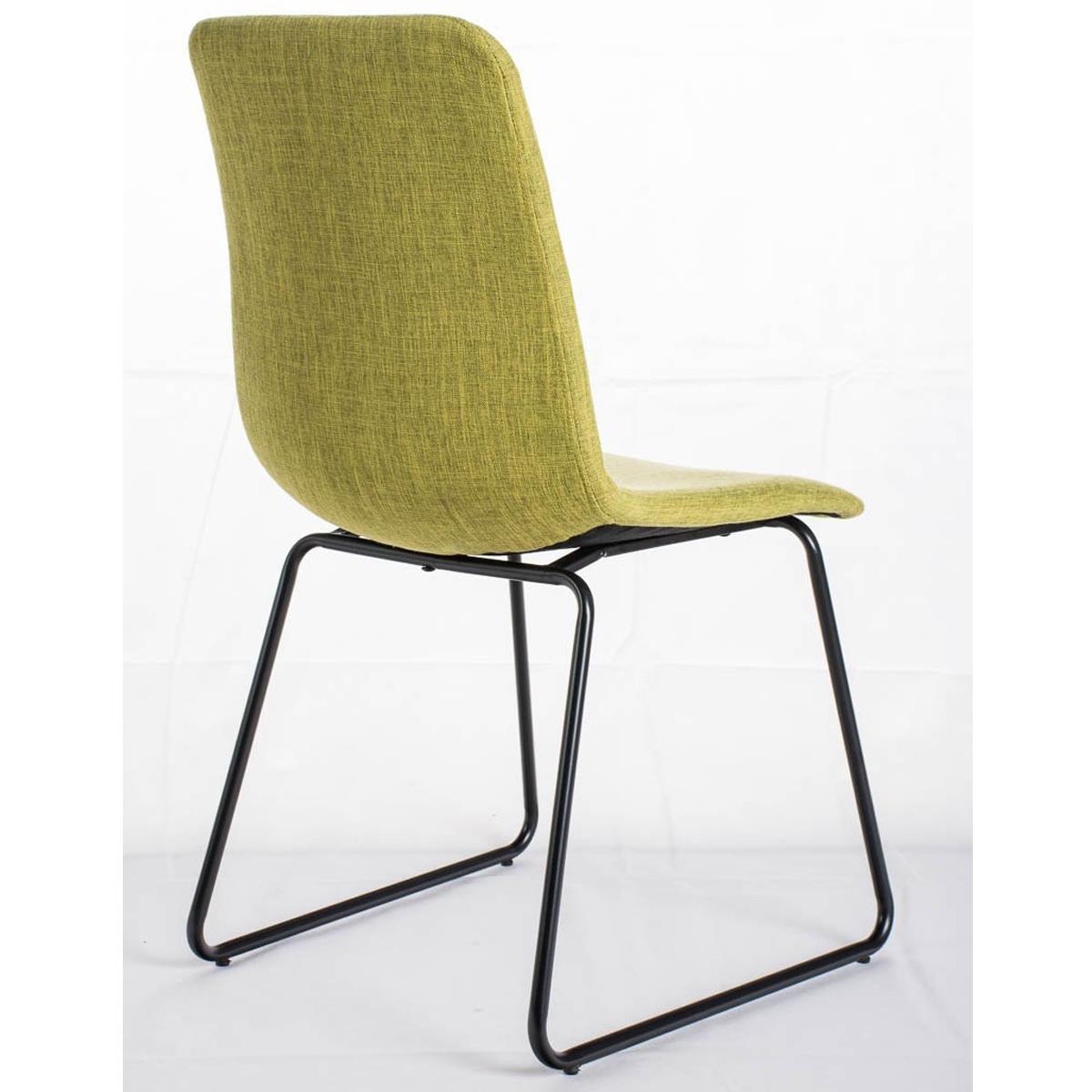 Silla de Comedor MARINA, Color Verde y Patas Metálicas Negras - Homy.es