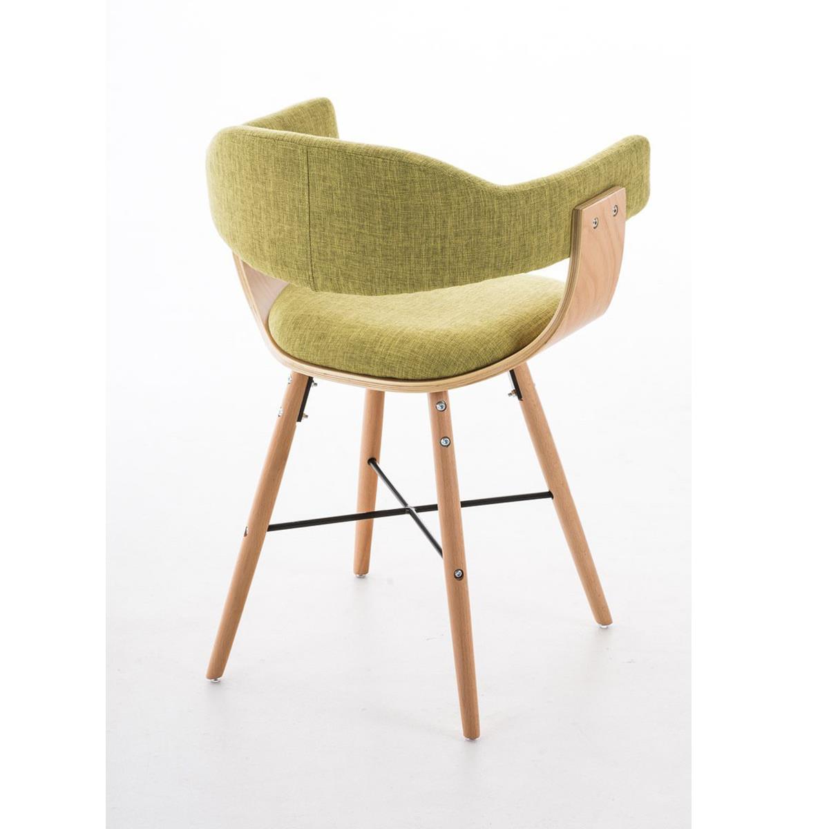 Conjunto de 6 Sillas de Comedor ALBATROS, en Tela color Verde y