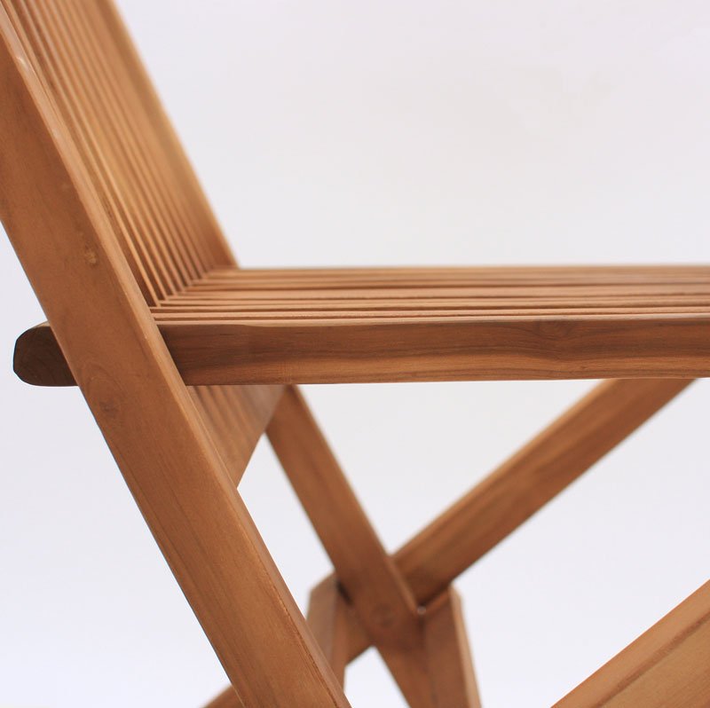 Lote 6 sillas de jardín MODENA plegables color teca, 90x62x45 cm - Homy.es