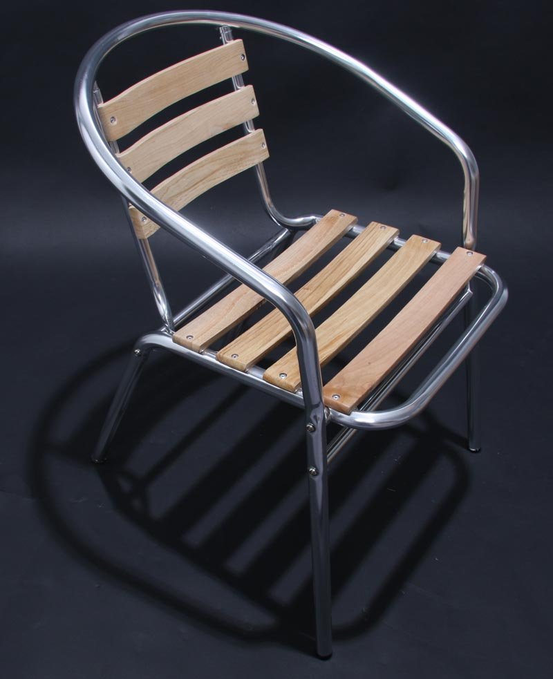 Conjunto Muebles de Jardín BISTRO, 1 mesa +4 Sillas en madera y