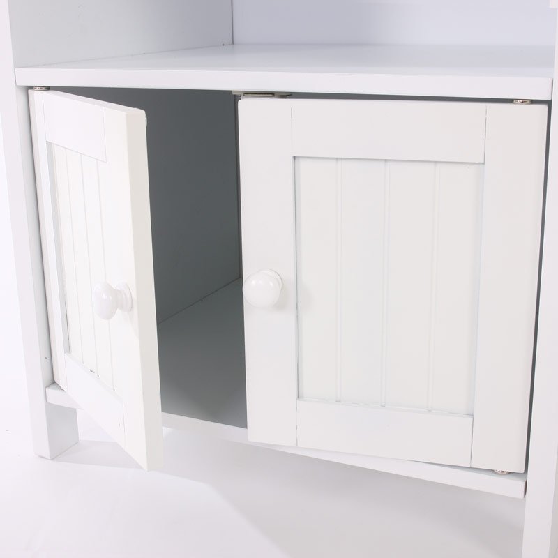 Mueble de Baño con estante y puerta, dimensiones 86x41cm, color blanco