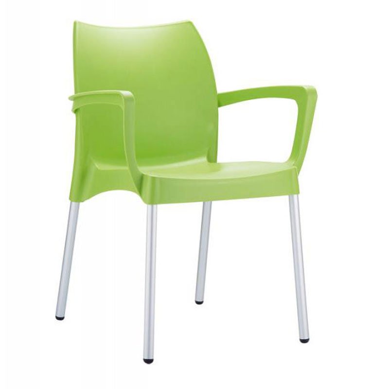 Silla de Jardín o Terraza DOLCE, apilable, en plástico, color verde