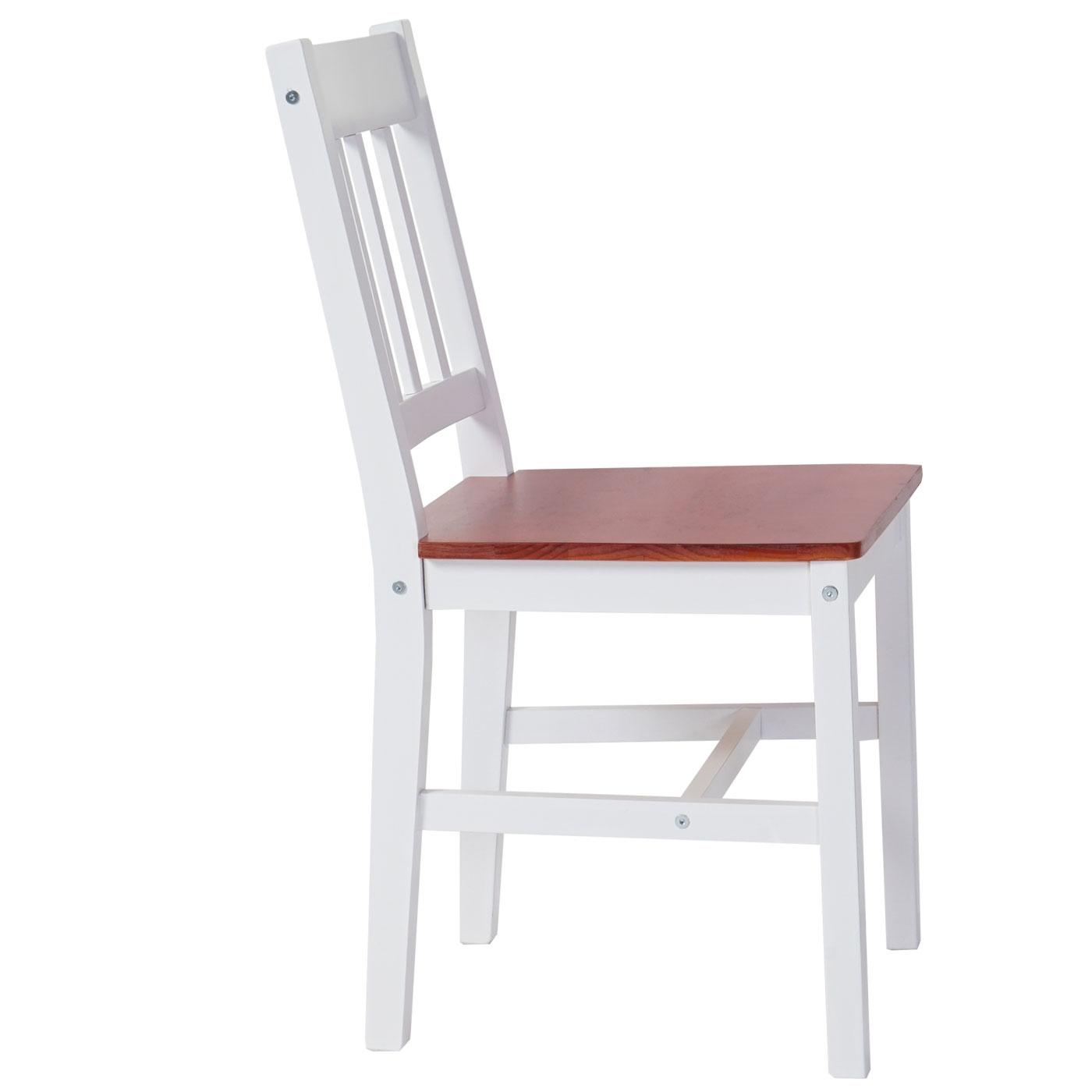 Conjunto Mesa + 6 Sillas de Cocina o Comedor NERJA en blanco y marrón