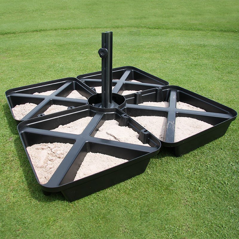 Soporte para sombrilla en plástico negro - Soporte para sombrilla gran