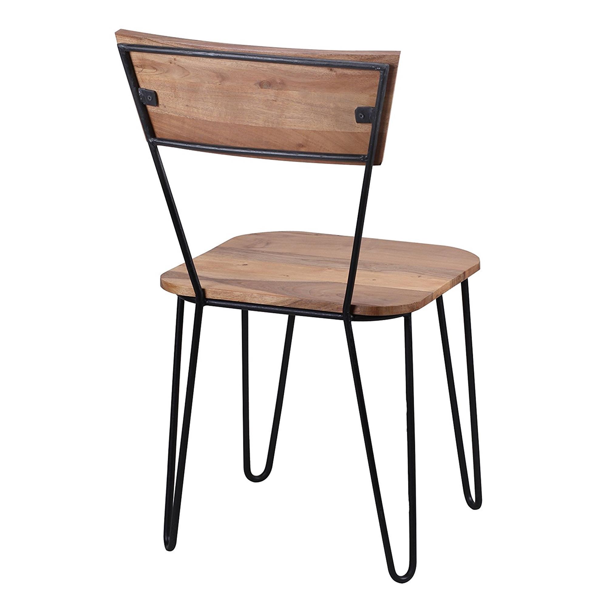 Conjunto 2 Sillas de Comedor OLVERA, madera de acacia - Homy.es