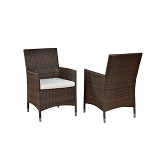 Conjunto de jardín PALERMO: mesa + 2 sillas poly ratán arena Conjunto de jardín PALERMO: mesa + 2 sillas poly ratán arena